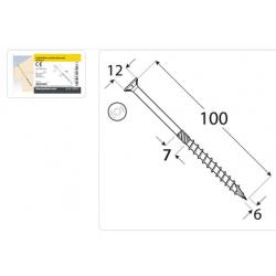 DMX  310610 - CS 06100 Wkręt ciesielski  6x100 - (100/op) 